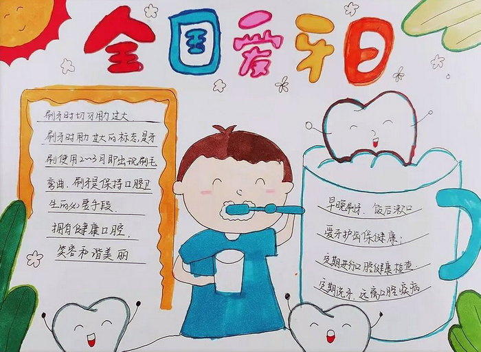 科技守护笑容，最新爱牙日手抄报概览