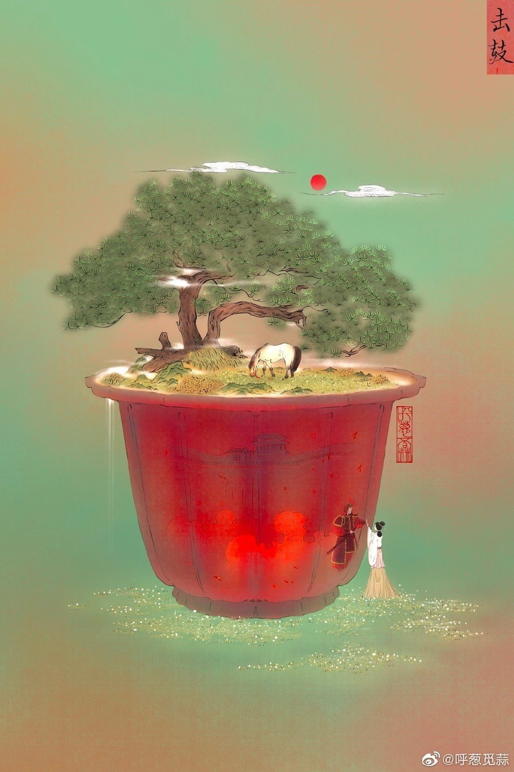 最新古风无脸画，自信成就的力量，唤醒内心的励志之魂